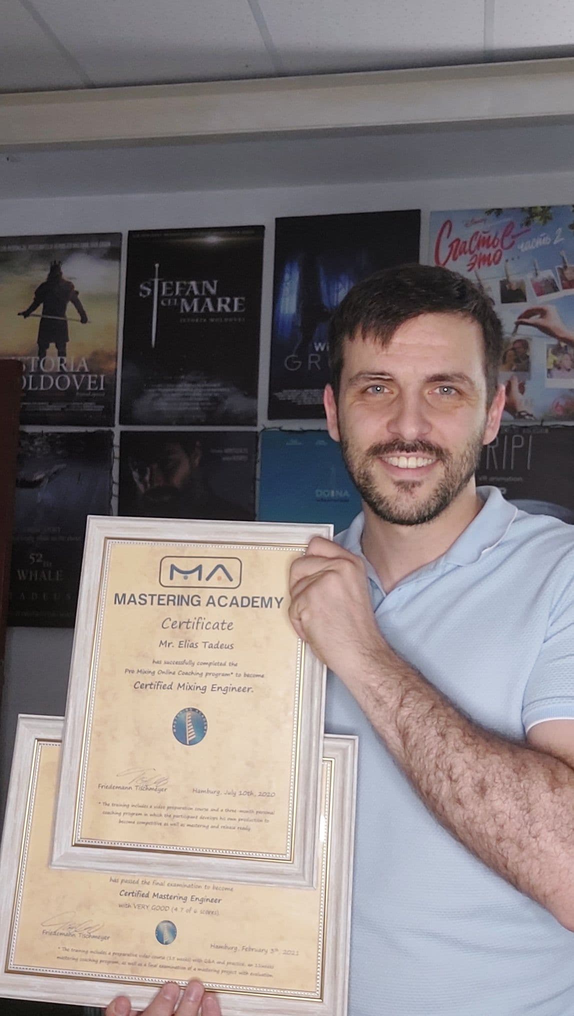 Mastering Academy | Elias Tadeus with Certificate